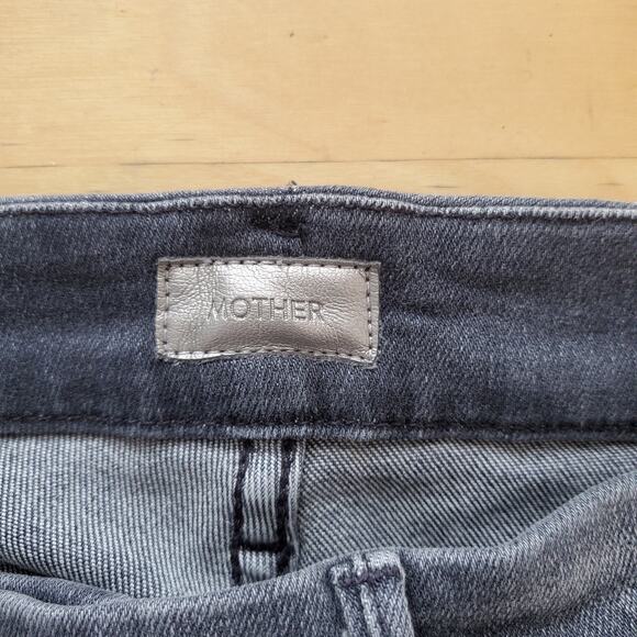 Mother The Roller Heel Flared Wide Leg Jeans X Marks The Spot Gray USA Size 30 - Picture 8 of 12